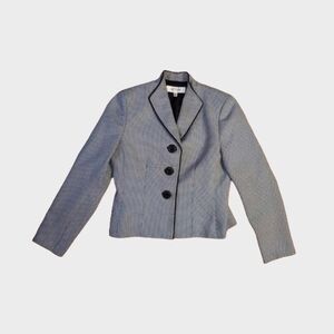 Black and White Textured Suit Blazer 🖤